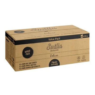Smilla Deluxe tasakos zöldséges falatok szószban, 2 x 48 x 85 g