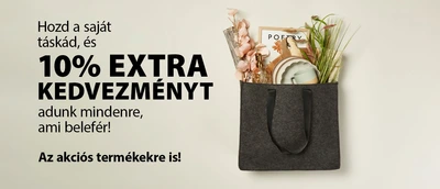 10% extra kedvezmény arra ami a táskájába belefér