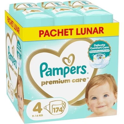 Pampers Premium Care pelenka, Maxi 4, 9-14 kg, havi pelenkacsomag, 174 db