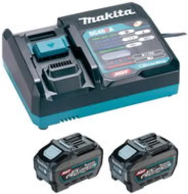 MAKITA Li-ion XGT 40V 2 × Akkumulátor BL4050F + DC40RA töltő és pótakkumulátor