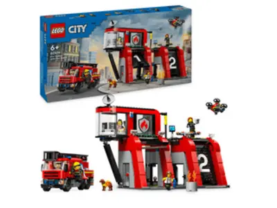 LEGO® City Tűzoltóállomás tűzoltóautóval (60414)