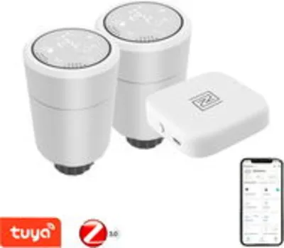 2 x Immax NEO okos termosztatikus fej Zigbee + Smart NEO BRIDGE PRO v2 termosztátfej
