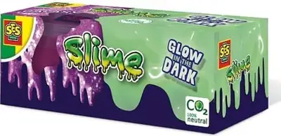 Slime - sötétben világít, 2 db
