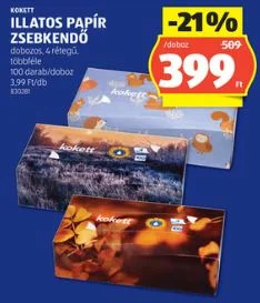 Illatosított papír zsebkendő, 100db