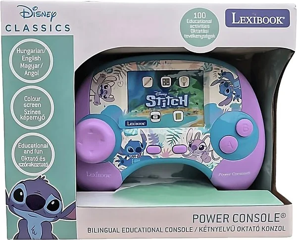 Lexibook Disney Stitch magyar-angol oktató konzol játék 100 tevékenységgel (LEX-JCG100DI9) (LEX-JCG100DI9)