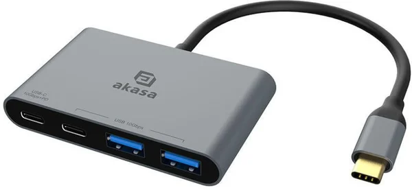 AKASA - USB Type-C 4 az 1-ben hub (AK-CBCA31-18BK)