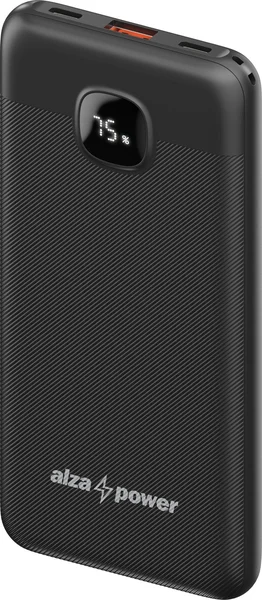 AlzaPower Garnet 10000mAh Power Delivery (22,5W) - fekete power bank