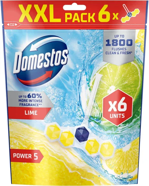Domestos Power 5 Lime WC illatosító 6x50 g - 300 g