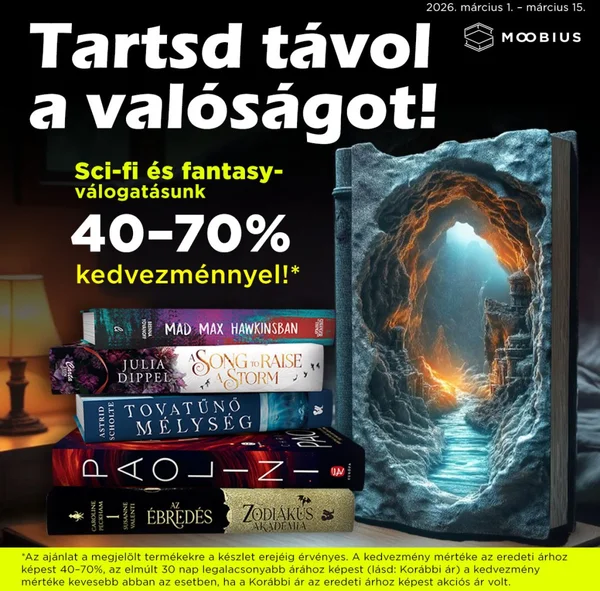 Fantasy, sci-fi könyvek 40-70% kedvezménnyel