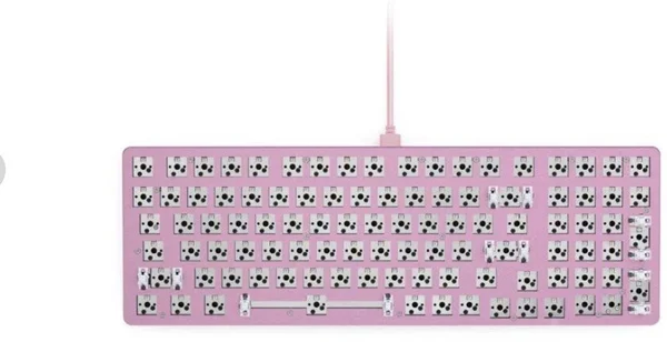 Glorious GMMK 2 Compact keyboard - Barebone - US, pink gamer billentyűzet