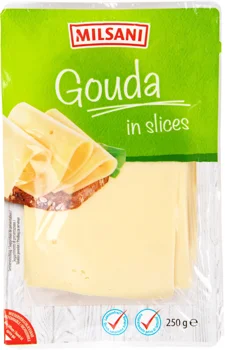 MILSANI Gouda sajt szeletelt laktózmentes, 250 g