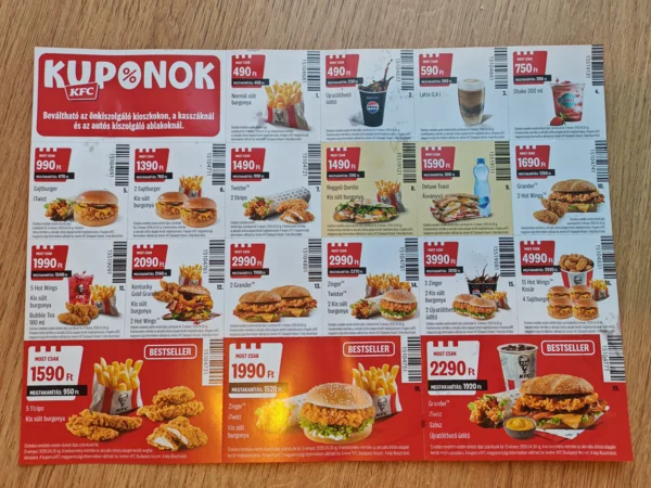 KFC kuponok