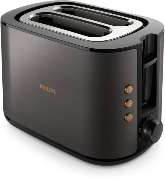 Philips Viva Collection Kenyérpirító – 2 szeletes, széles rekesszel, fém HD2650/30