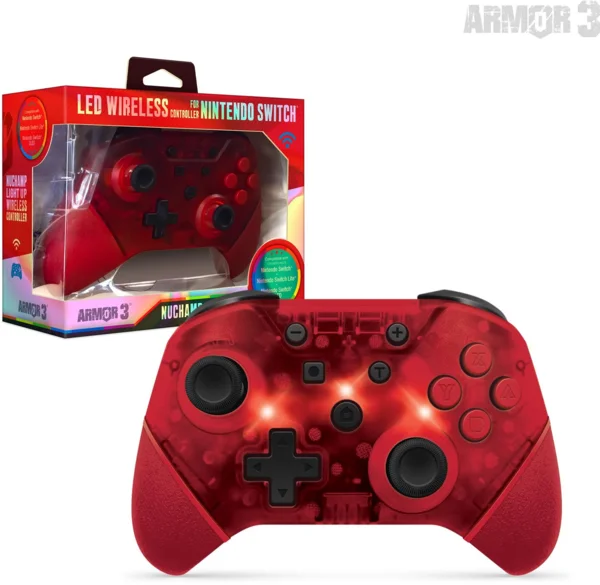 Hyperkin Armor3 NuChamp Wireless Controller for Nintendo Switch (Red LED) gamepad