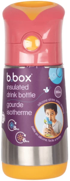 B. box hőtartó szívószálas fémkulacs 350 ml (rózsa-narancs)