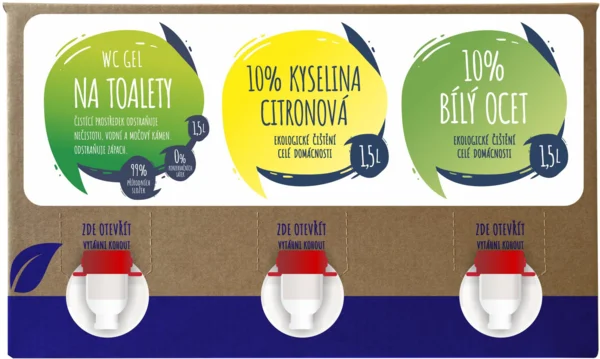 AlzaEco tisztítószerek 3× 1,5 l tisztítókészlet (AlzaPlus+)