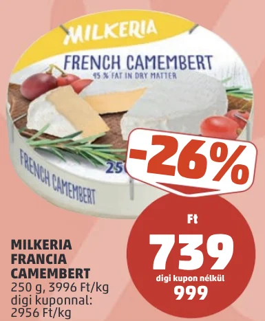 Milkeria Francia Camembert, 250 g