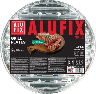 Alufix kör alakú grill tálca 3 db