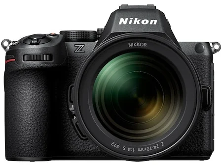 Nikon Z5 II tükör nélküli fényképezőgép, Full-Frame, FX IBIS 24,5 MP szenzor, 4K, Wi-Fi + 24-70 mm f/4 S objektív, fekete