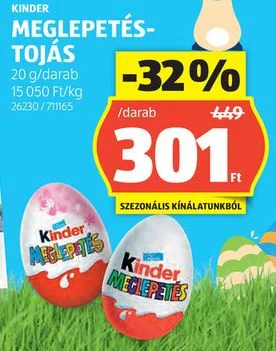 Kinder meglepetés tojás, db