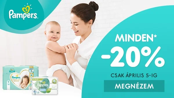 Pampers termékek hete - 20% kedvezmény