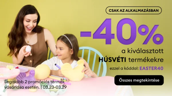 40% kedvezmény a kiválasztott húsvéti termékekre