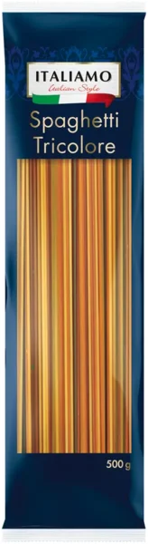 Italiamo Színes durumspagetti*, 500 g