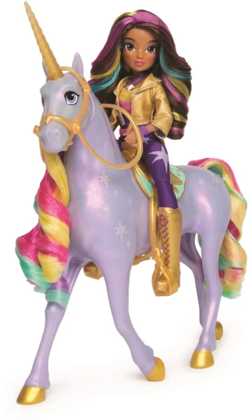 Spin Master Unicorn Academy Wildstar világító unikornis (28 cm) + Sophia baba (24 cm) figura (AlzaPlus+)