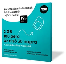 One SIM (2 GB és 100 perc) 10 forintért
