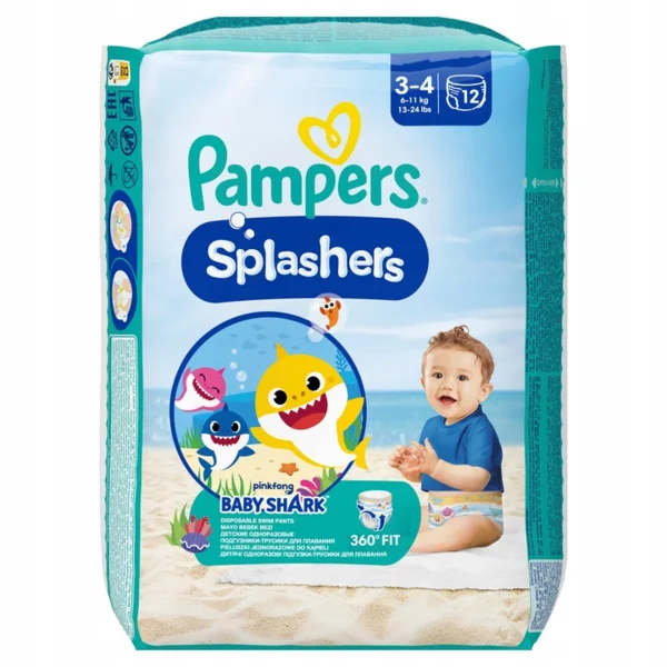 Pampers Splashers úszópelenka, méret 3-4, 6-11kg, 12 db (5907447603380)