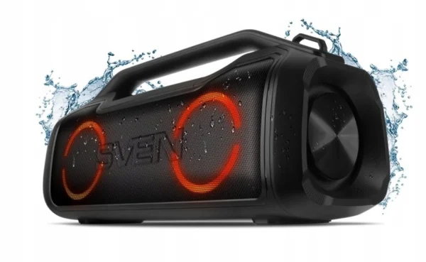 SVEN PS-390 vezeték nélküli, hordozható bluetooth hangszóró 50W, IPx5, Rgb (PS-390)