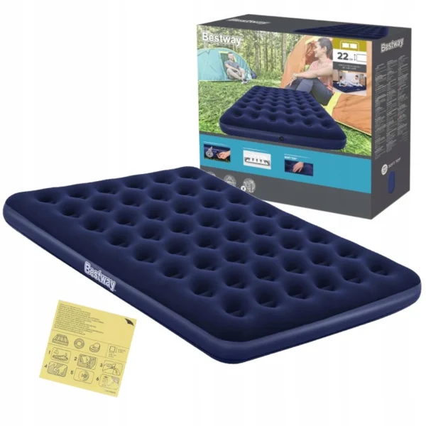 Bestway Air Bed Classic Queen kétszemélyes felfújható ágy kék 203 x 152 x 22 cm - 67003 (67003)