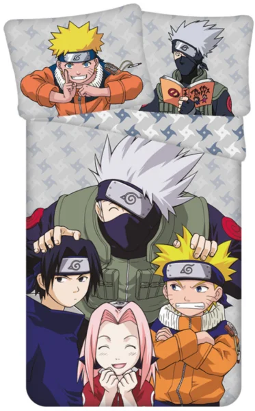 Naruto Grey ágyneműhuzat 140×200cm, 70×90 cm
