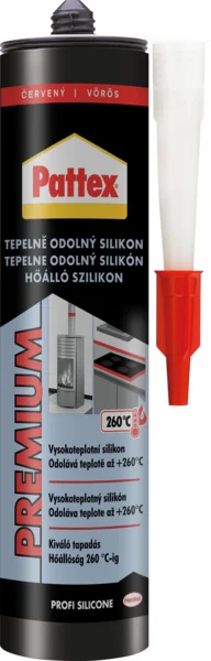 PATTEX Hőálló szilikon, piros, 280 ml szilikon
