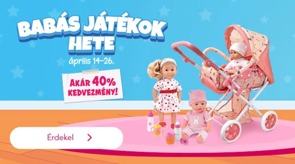 Babás játékok hete (akár 40% kedvezmény)