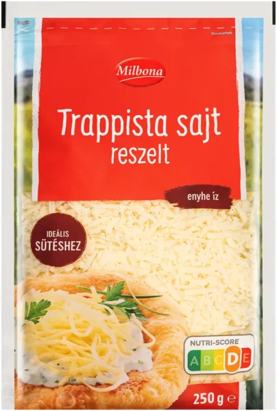 Milbona Reszelt trappista sajt, 250 g