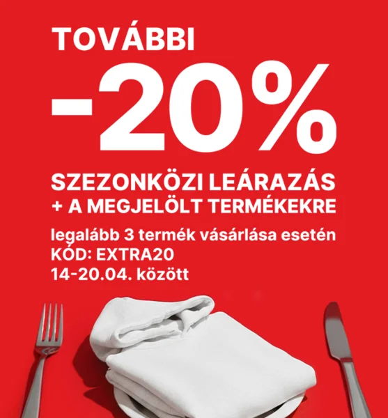 Extra 20% kedvezmény a megjelöltekre