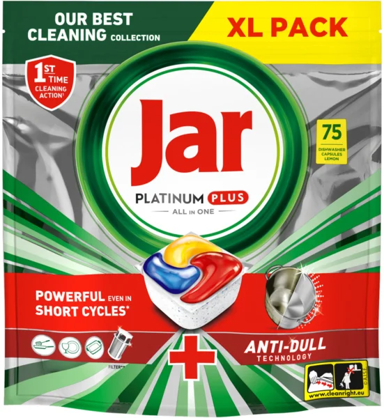 Jar Platinum Plus Lemon All In One Mosogatókapszula, 75 db
