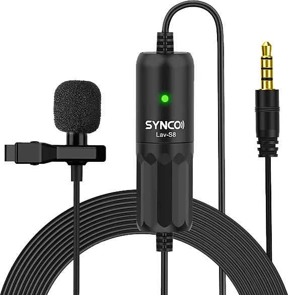 SYNCO Lav-S8 csiptetős, gömbkarakterisztikás kondenzátor mikrofon