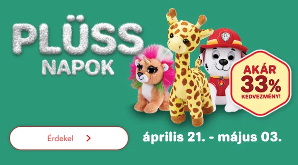 Plüss napok (akár 33% kedvezmény)