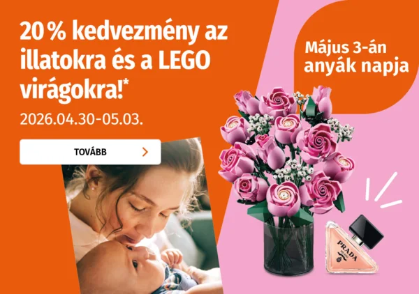 20% anyák napi kedvezmény az illatokra és a LEGO virágokra!