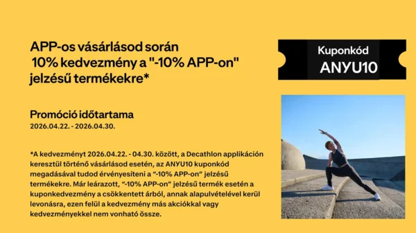 10% kedvezmény az appban a kiválasztottakra