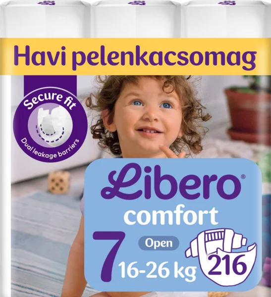 Libero Comfort 7 Mega Monthly Pack (216 db) eldobható pelenka