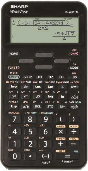Sharp EL-W531TL fekete számológép