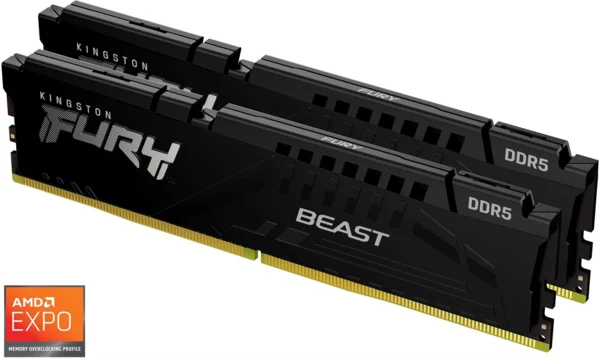 Kingston FURY 32GB KIT DDR5 5600MHz CL36 Beast Black EXPO ram memória
