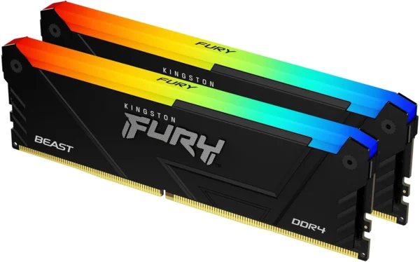 Kingston FURY 16GB KIT DDR4 3200MHz CL16 Beast Black RGB ram memória