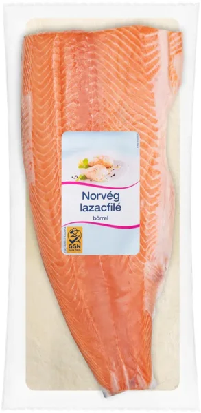 Bőrös lazacfilé, /kg
