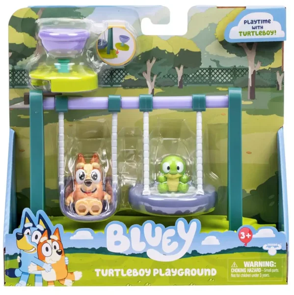 Bluey: Játszótér játékszett Bingó és Teknős figurával