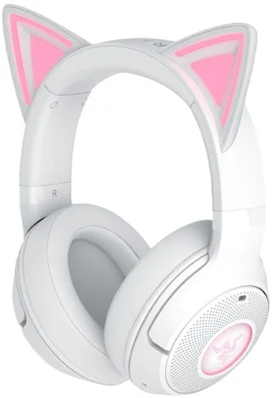 Razer Kraken Kitty V2 BT vezeték nélküli gamer fejhallgató, 2 Razer Chroma™ RGB világítási zóna, akár 40 órás akkumulátor-üzemidő C típusú töltéssel,