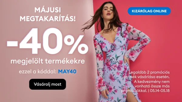 40% kedvezmény a megjelölt termékekre